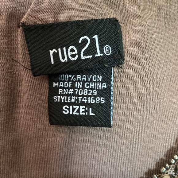 Rue 21 brown waterfall tank top size large - Picture 6 of 6